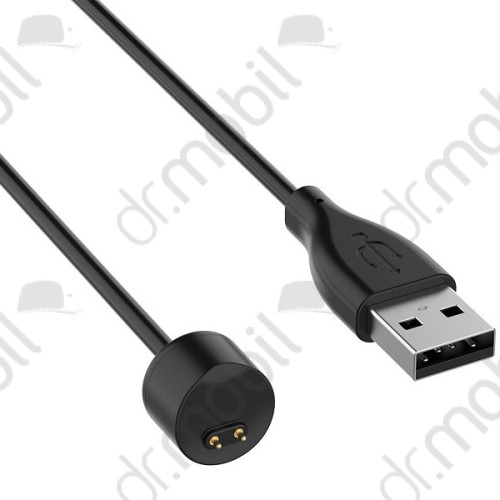 Bölcső - töltőkábel (USB, 50cm vezeték) Xiaomi Mi Band 5, Mi Band 6 töltő dokkoló fekete